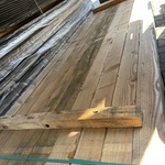 9x Douglas Balken Fijnbezaagd, 120x120mm, lengte 400cm
